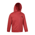 Orange - Side - Mountain Warehouse Childrens-Kids Embroidered Full Zip Hoodie