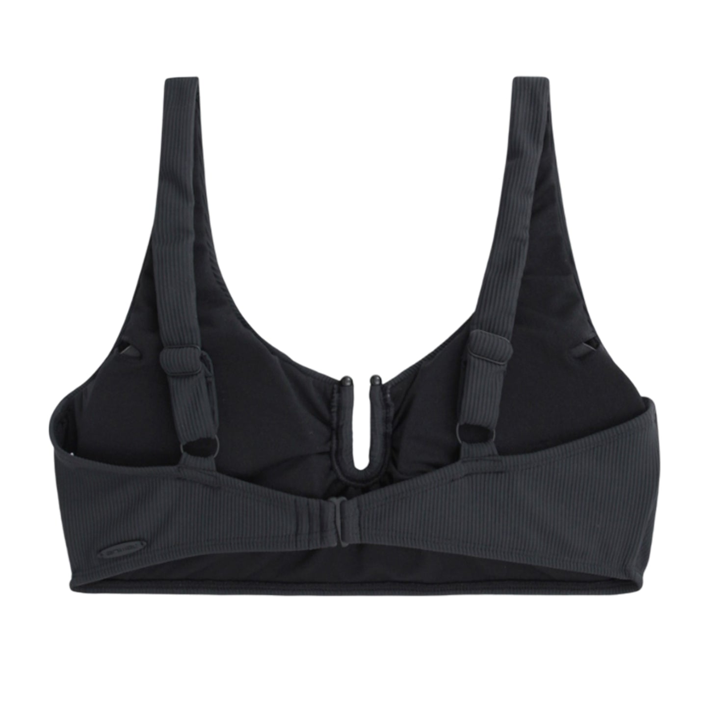 Black - Back - Animal Womens-Ladies Florence Ribbed Bikini Top