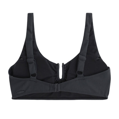 Black - Back - Animal Womens-Ladies Florence Ribbed Bikini Top
