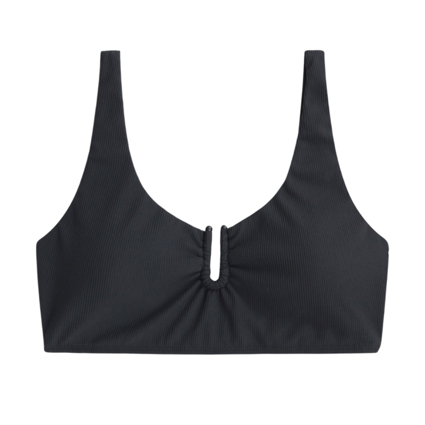 Black - Front - Animal Womens-Ladies Florence Ribbed Bikini Top