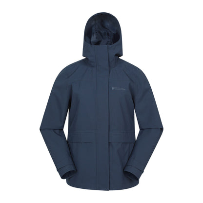Navy - Front - Mountain Warehouse Womens-Ladies April Waterproof Jacket