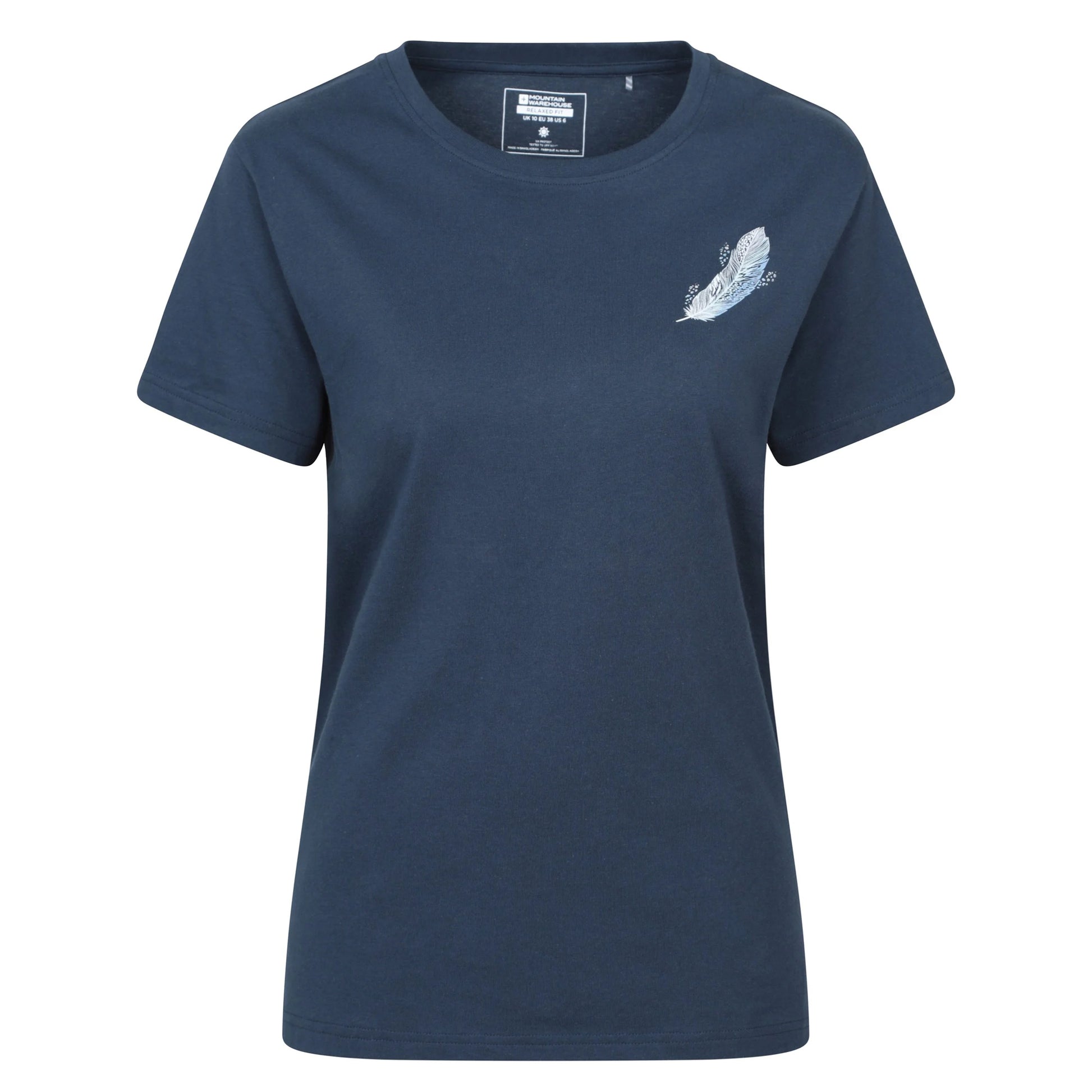 Navy - Front - Mountain Warehouse Womens-Ladies Relaxed Fit T-Shirt