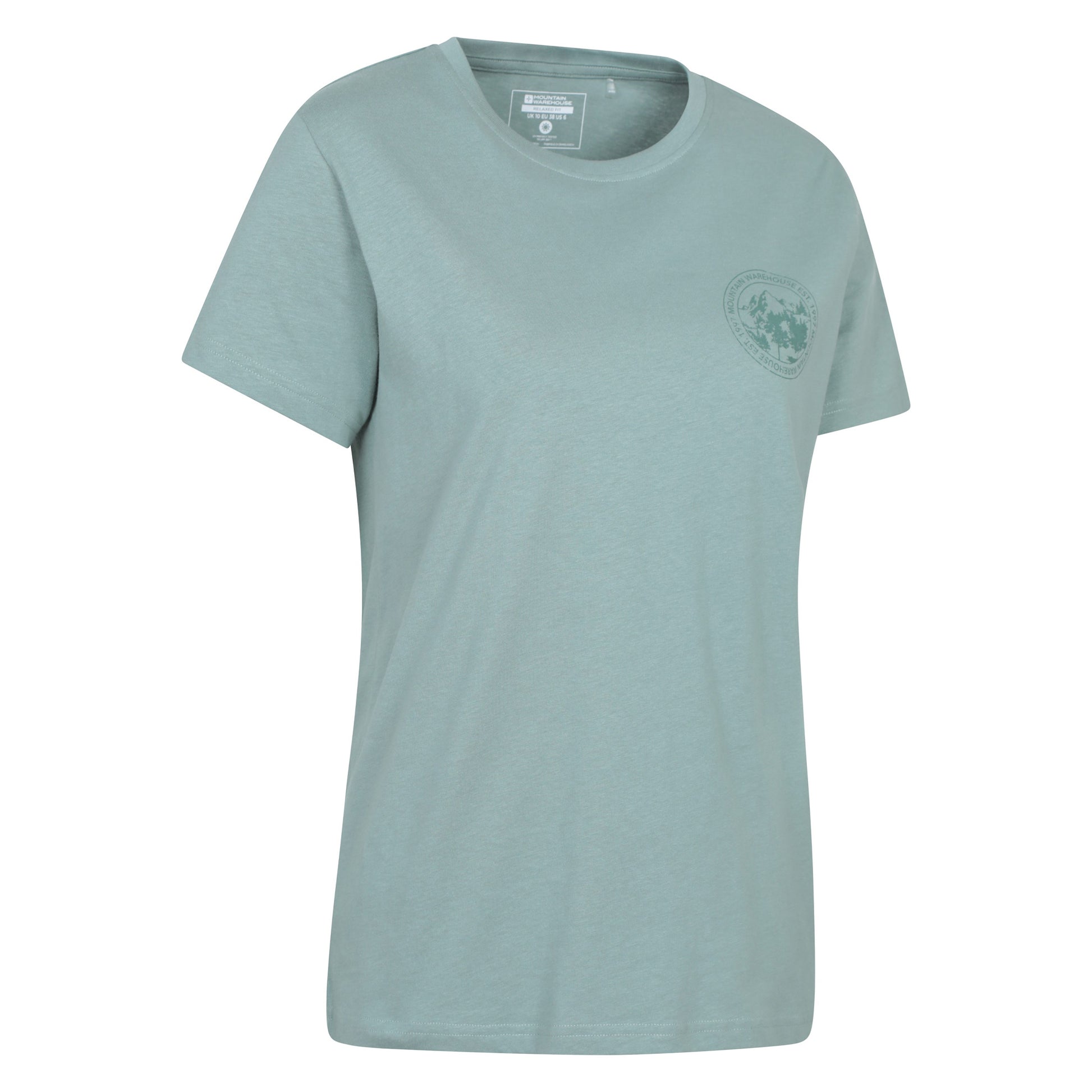 Khaki Green - Side - Mountain Warehouse Womens-Ladies Mountain Relaxed Fit T-Shirt