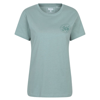 Khaki Green - Front - Mountain Warehouse Womens-Ladies Mountain Relaxed Fit T-Shirt