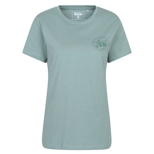 Khaki Green - Front - Mountain Warehouse Womens-Ladies Mountain Relaxed Fit T-Shirt