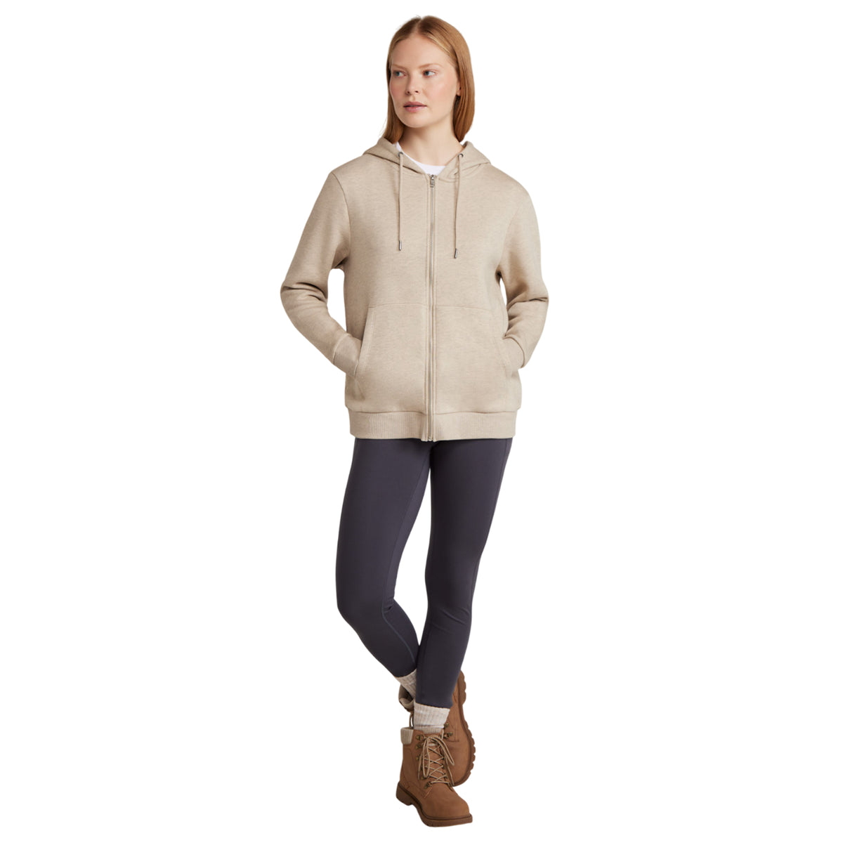 Beige - Lifestyle - Mountain Warehouse Womens-Ladies Penzance Full Zip Hoodie