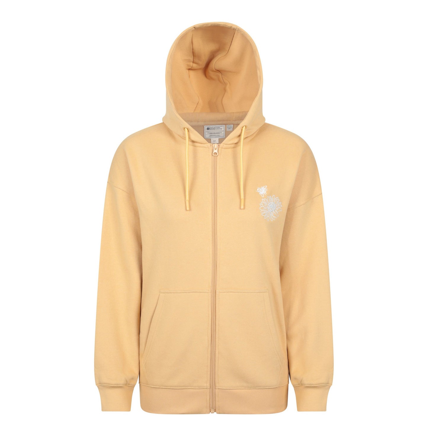 Mustard - Front - Mountain Warehouse Womens-Ladies Embroidered Sunflower Embroidered Hoodie
