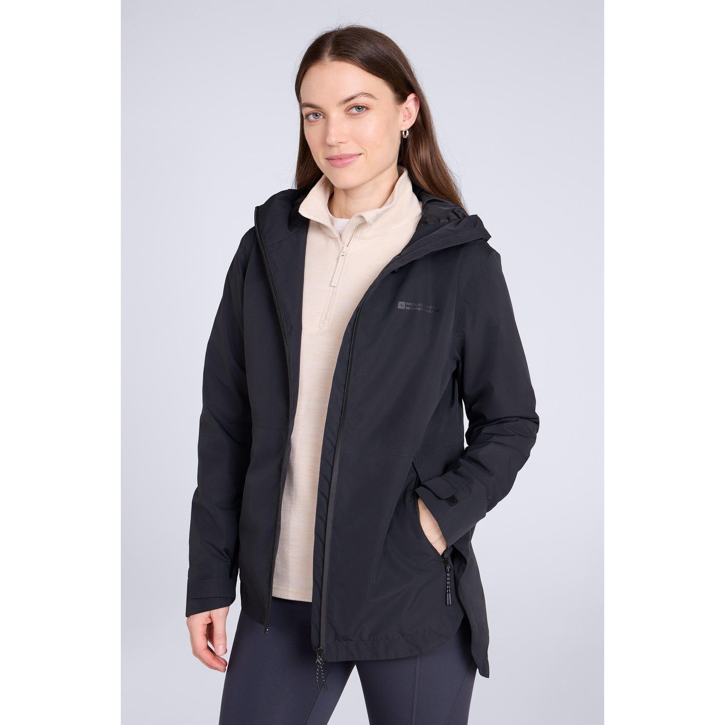 Black - Front - Mountain Warehouse Womens-Ladies Canyon Waterproof Jacket