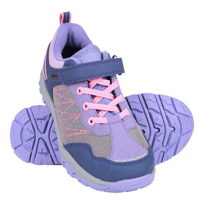 Lilac - Front - Mountain Warehouse Childrens-Kids Stampede Waterproof Walking Shoes