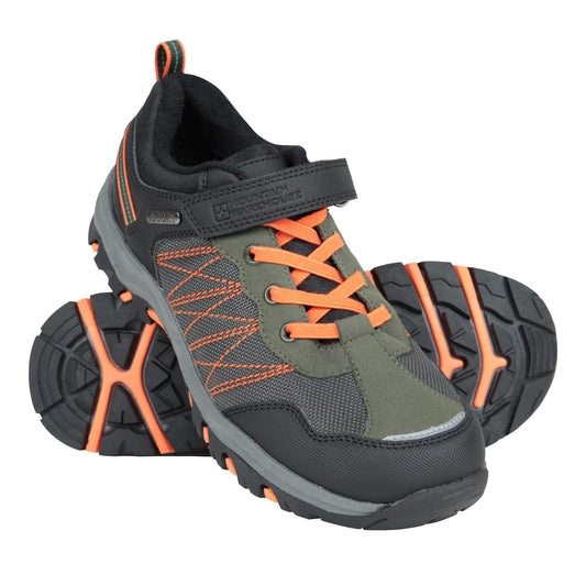 Green - Front - Mountain Warehouse Childrens-Kids Stampede Waterproof Walking Shoes