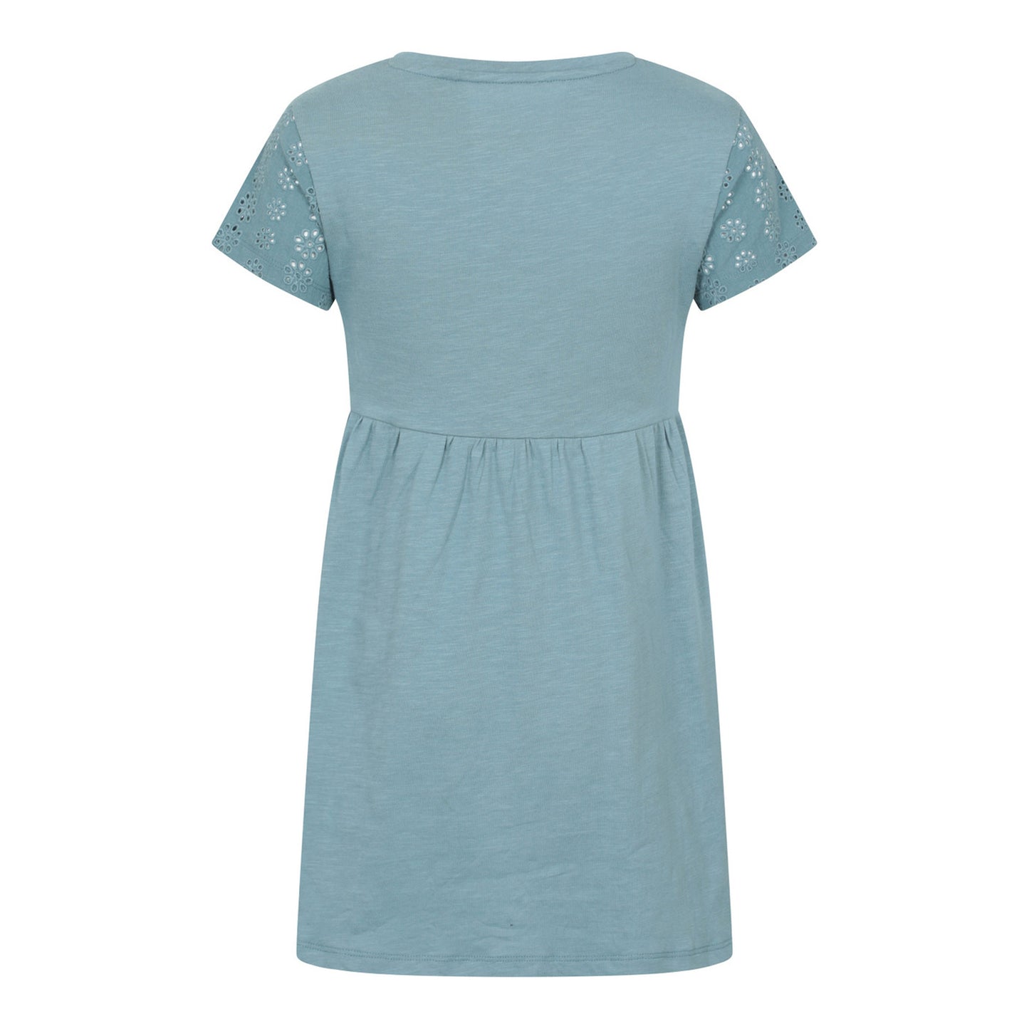 Light Blue - Back - Mountain Warehouse Girls Izzy Broderie Sleeve Dress