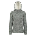 Khaki Green - Front - Mountain Warehouse Womens-Ladies Snowdonia Fleece Full Zip Hoodie