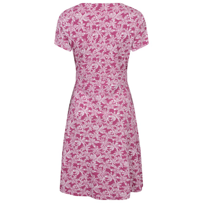 Dark Pink - Back - Mountain Warehouse Womens-Ladies Orchid Patterned UV Protection Dress