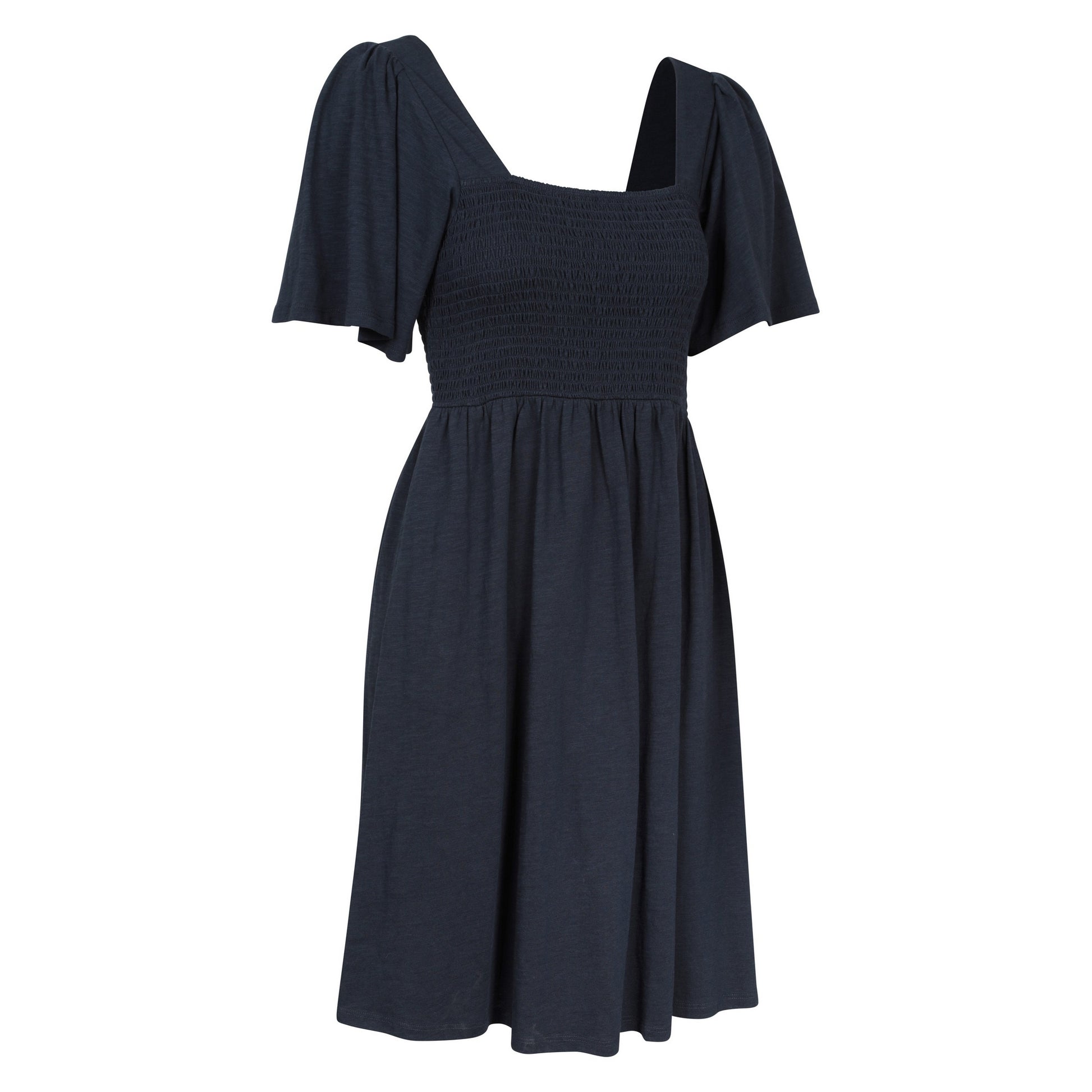 Navy - Side - Mountain Warehouse Womens-Ladies Hydra Shirred Dress