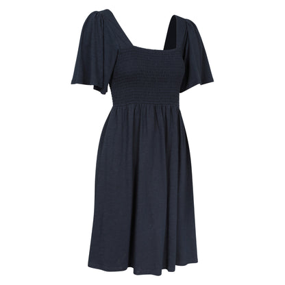 Navy - Side - Mountain Warehouse Womens-Ladies Hydra Shirred Dress