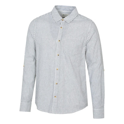 Light Khaki - Side - Mountain Warehouse Mens Lowe Stripe Shirt