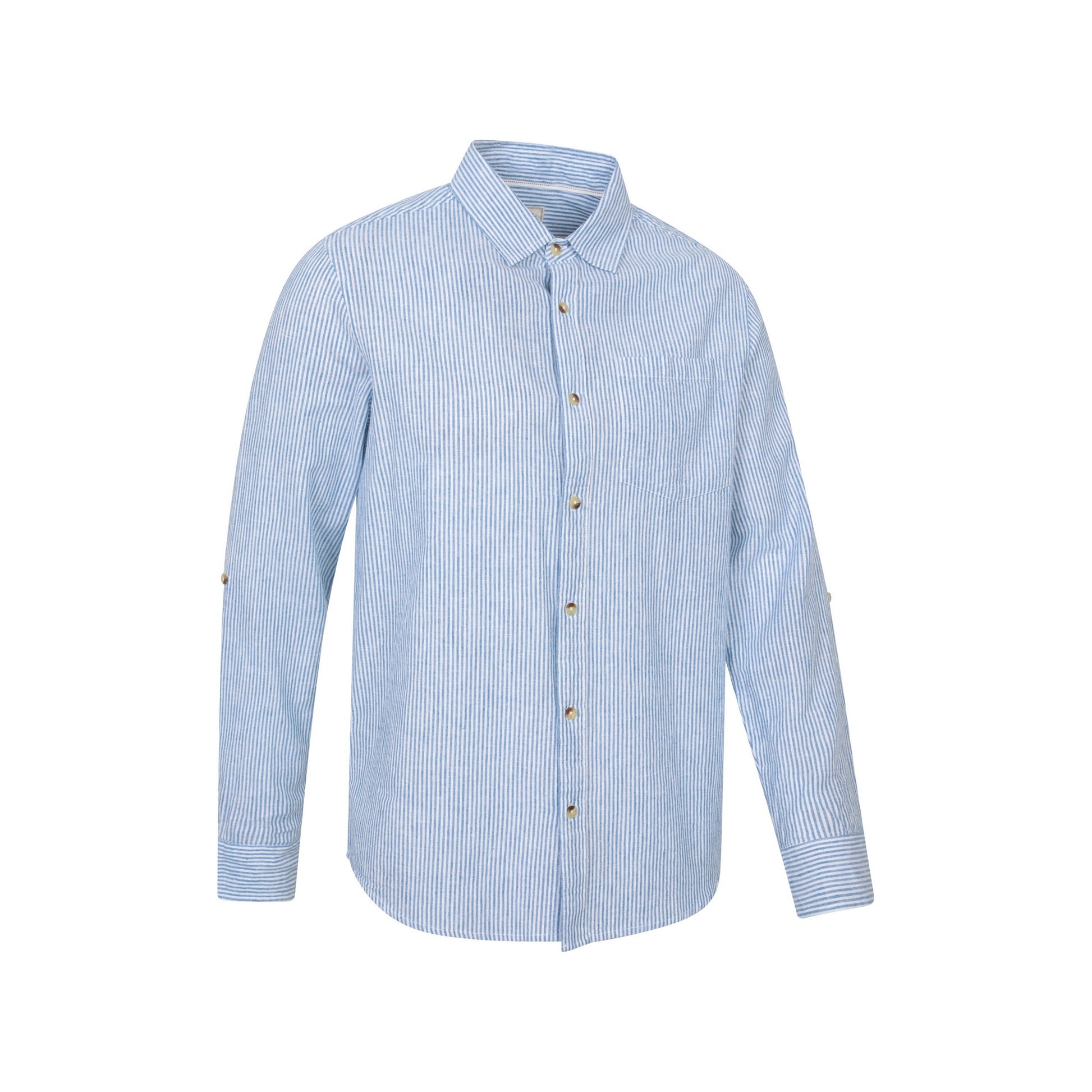 Blue - Side - Mountain Warehouse Mens Lowe Stripe Shirt