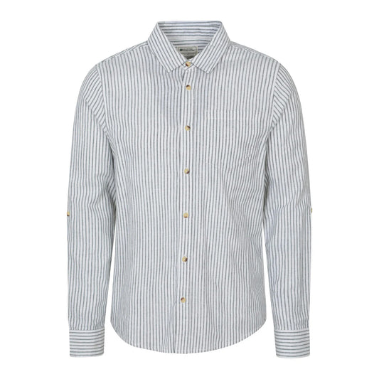 Light Khaki - Front - Mountain Warehouse Mens Lowe Stripe Shirt