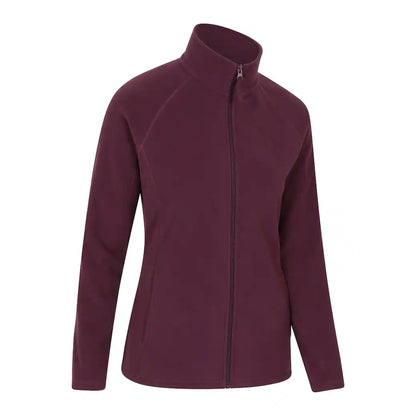 Burgundy - Side - Mountain Warehouse Womens-Ladies Raso Fleece Jacket