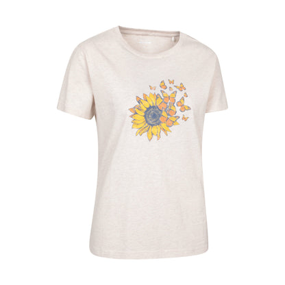 Light Beige - Side - Mountain Warehouse Womens-Ladies Sunflower Relaxed Fit T-Shirt