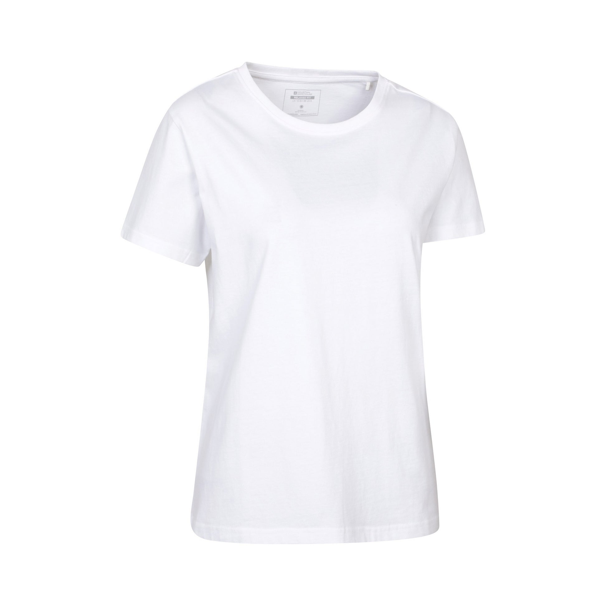White - Side - Mountain Warehouse Womens-Ladies Basic Relaxed Fit T-Shirt