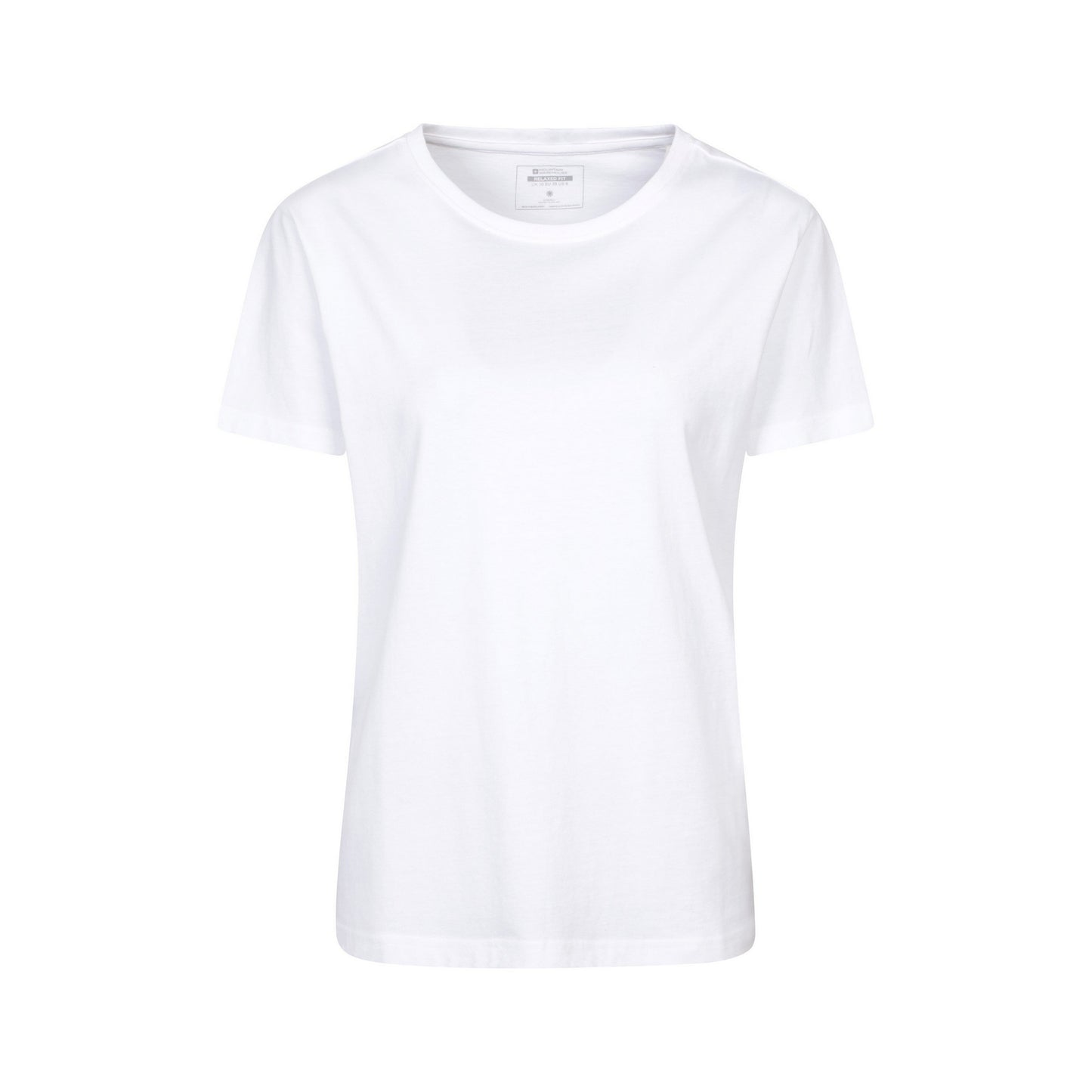White - Front - Mountain Warehouse Womens-Ladies Basic Relaxed Fit T-Shirt