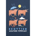 Navy - Close up - Mountain Warehouse Womens-Ladies Scottish Weather Forecast T-Shirt