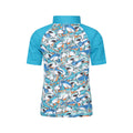Bright Blue - Back - Mountain Warehouse Childrens-Kids Shark Long-Sleeved Rash Top