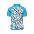 Bright Blue - Front - Mountain Warehouse Childrens-Kids Shark Long-Sleeved Rash Top