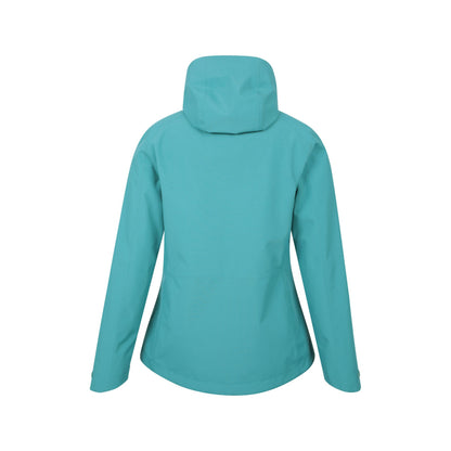 Teal - Pack Shot - Mountain Warehouse Womens-Ladies Rainstorm 2.5 Layered Waterproof Jacket