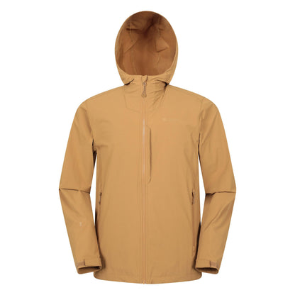 Tan - Front - Mountain Warehouse Mens Retreat Packable Soft Shell Jacket