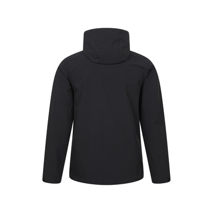 Black - Back - Mountain Warehouse Mens Retreat Packable Soft Shell Jacket