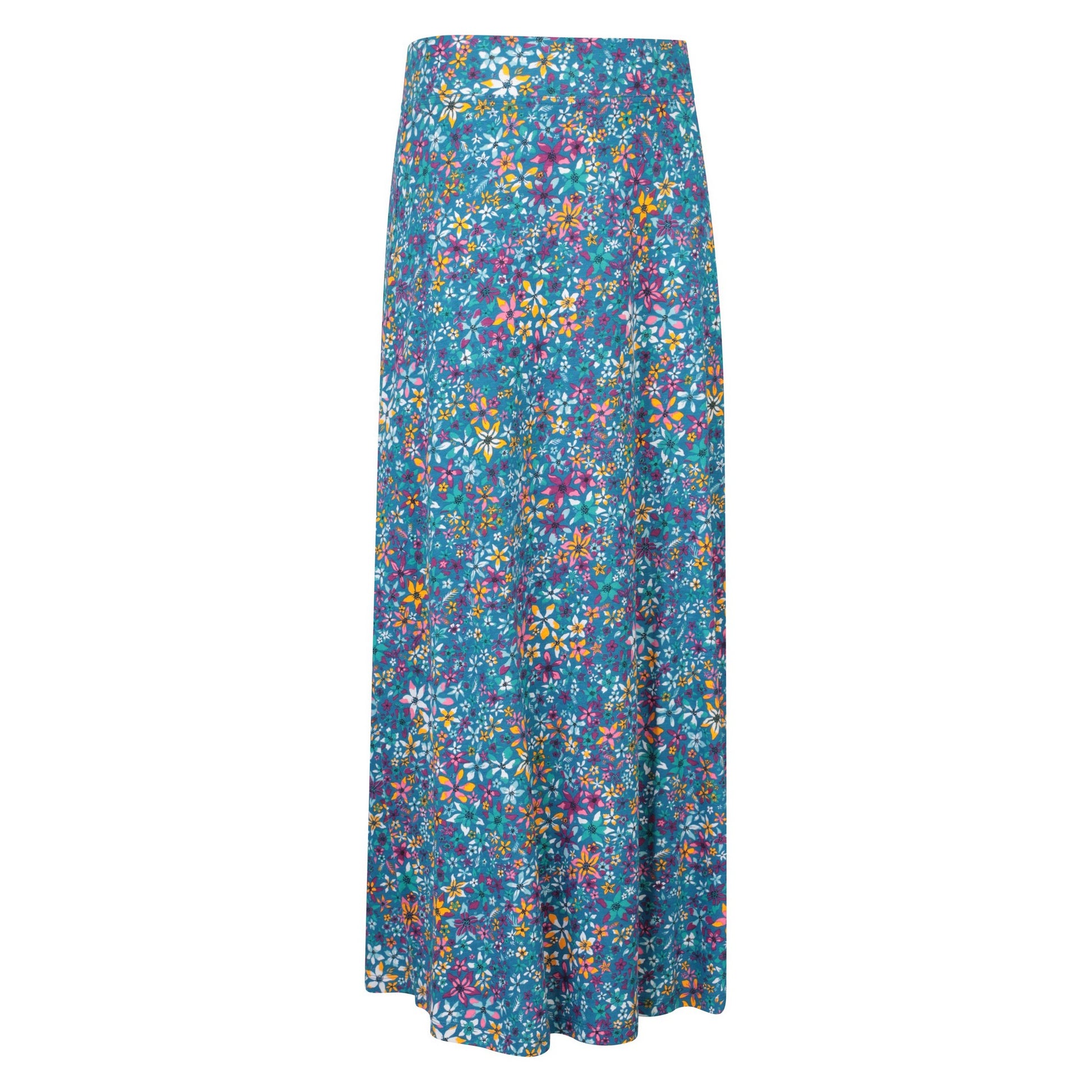 Dark Teal - Back - Mountain Warehouse Womens-Ladies Shore Floral Jersey Maxi Skirt