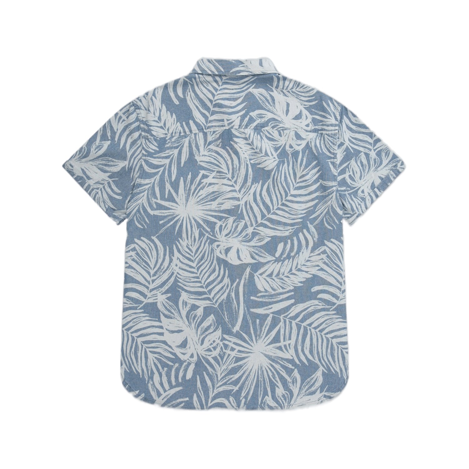 Blue - Back - Animal Mens Jamie Hibiscus Organic Shirt