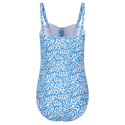 Blue - Back - Mountain Warehouse Womens-Ladies Resort Printed Tummy Control One Piece Swimsuit