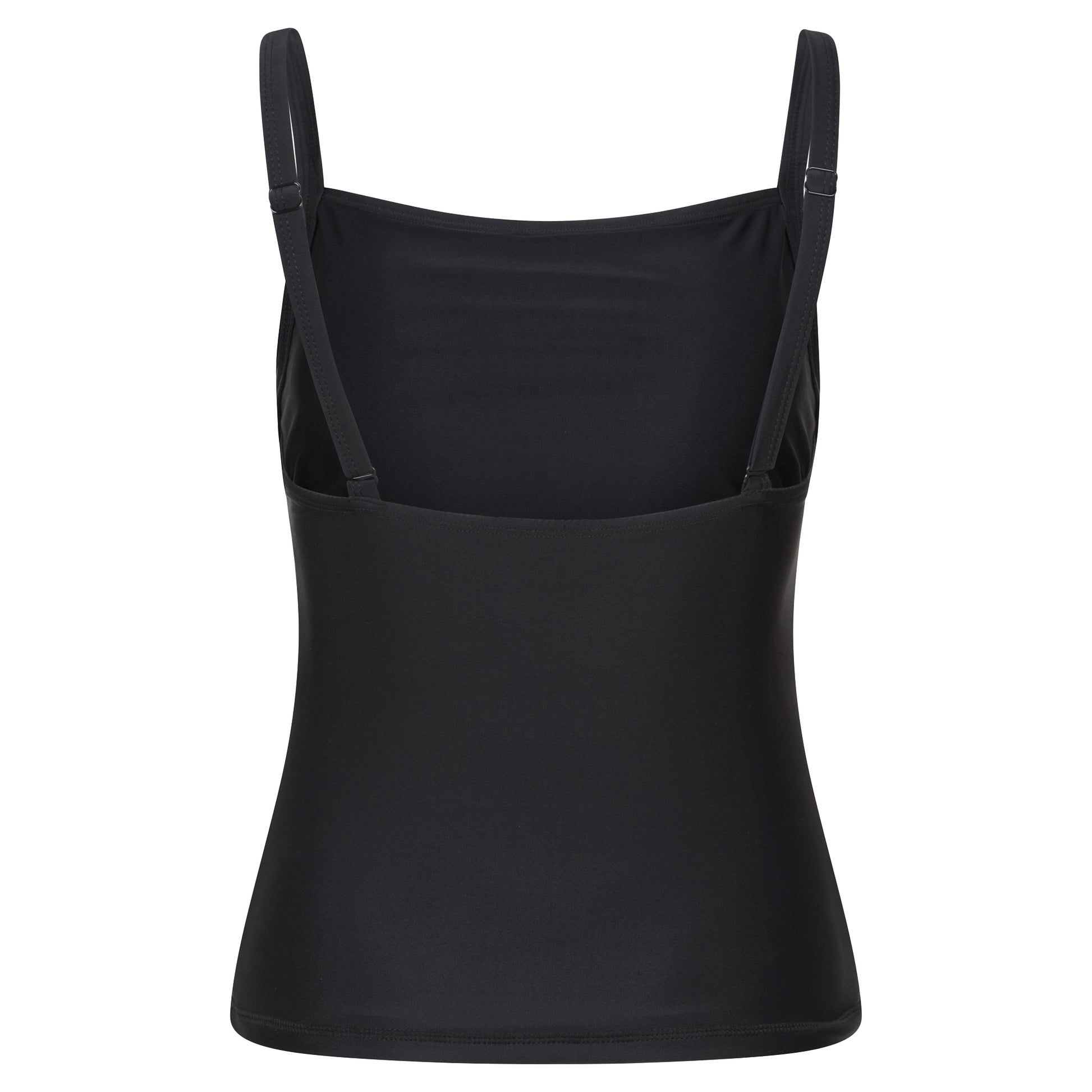 Black - Back - Mountain Warehouse Womens-Ladies Plain Tummy Control Tankini Top