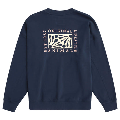 Navy - Back - Animal Womens-Ladies Dakota Sweatshirt