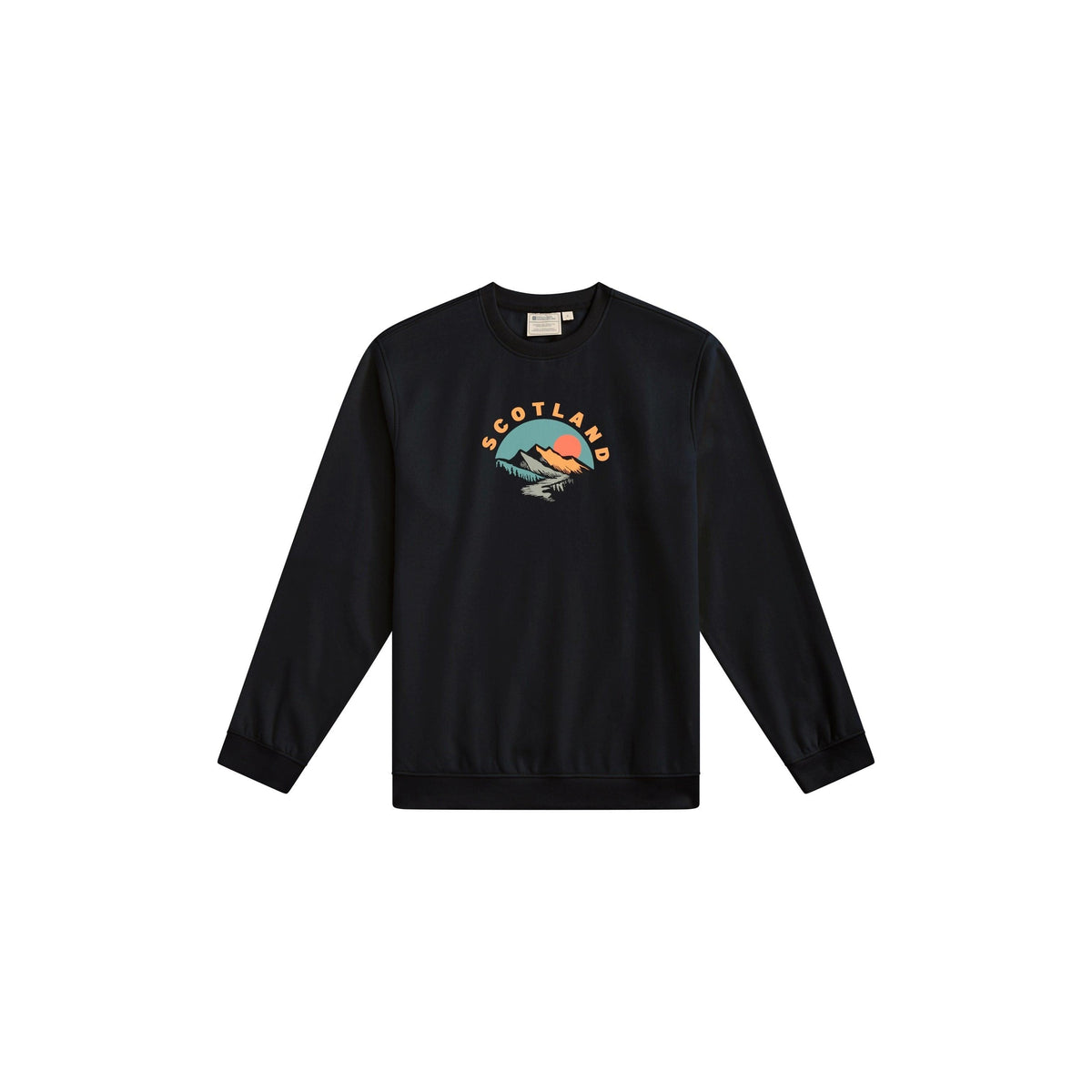 Black - Front - Mountain Warehouse Mens Scotland Graphic Crew Neck Sweatshirt