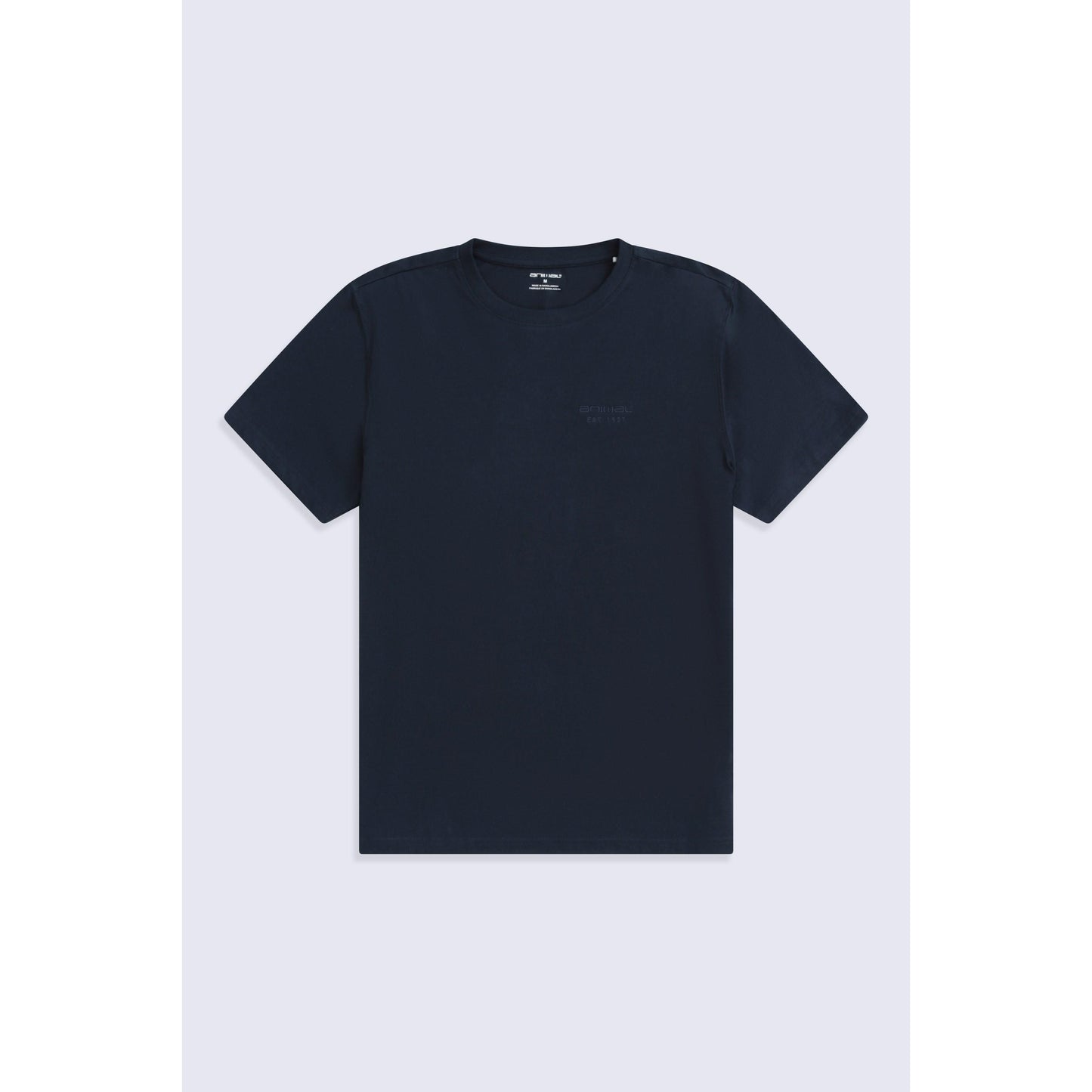 Navy - Front - Animal Mens Otis Plain Oversized T-Shirt