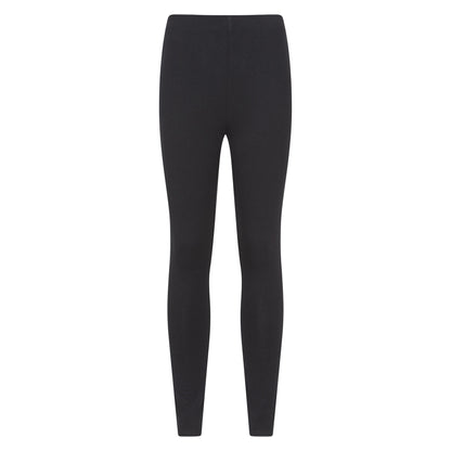Navy-Black - Side - Mountain Warehouse Womens-Ladies Cotton Blend Leggings (Pack of 2)