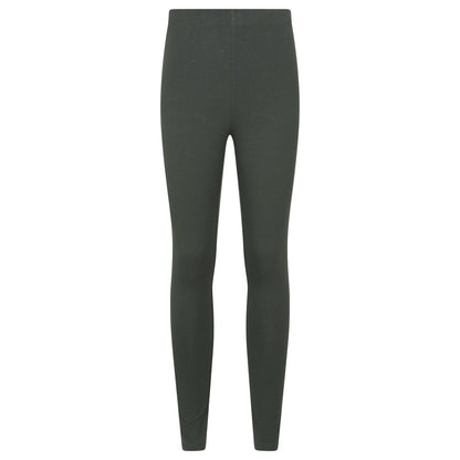 Black-Green - Side - Mountain Warehouse Womens-Ladies Cotton Blend Leggings (Pack of 2)
