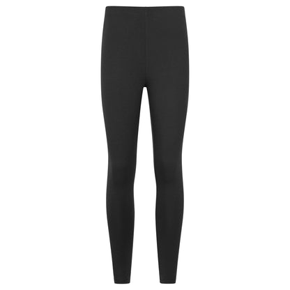 Grey-Black - Side - Mountain Warehouse Womens-Ladies Cotton Blend Leggings (Pack of 2)