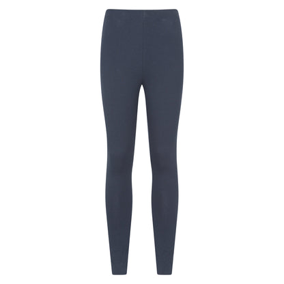 Navy-Black - Back - Mountain Warehouse Womens-Ladies Cotton Blend Leggings (Pack of 2)