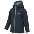 Black - Side - Mountain Warehouse Childrens-Kids Retreat Lightweight Soft Shell Jacket