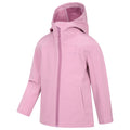 Dark Pink - Side - Mountain Warehouse Childrens-Kids Retreat Lightweight Soft Shell Jacket