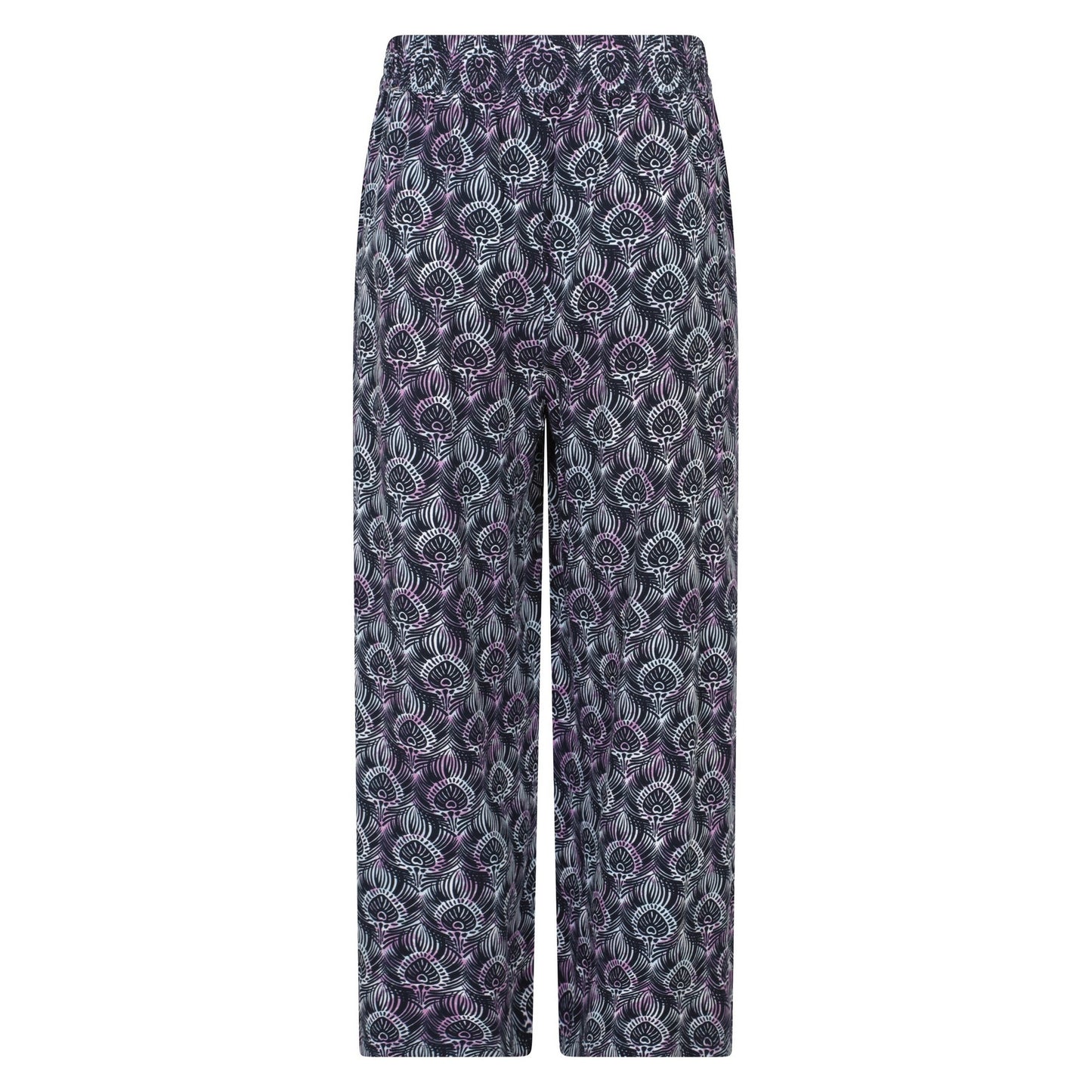 Navy - Back - Mountain Warehouse Womens-Ladies Fowey Lightweight Peacock Feather Trousers