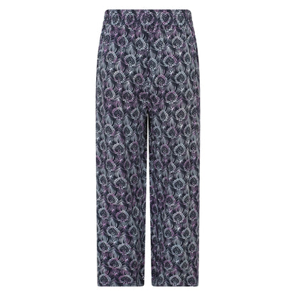 Navy - Back - Mountain Warehouse Womens-Ladies Fowey Lightweight Peacock Feather Trousers