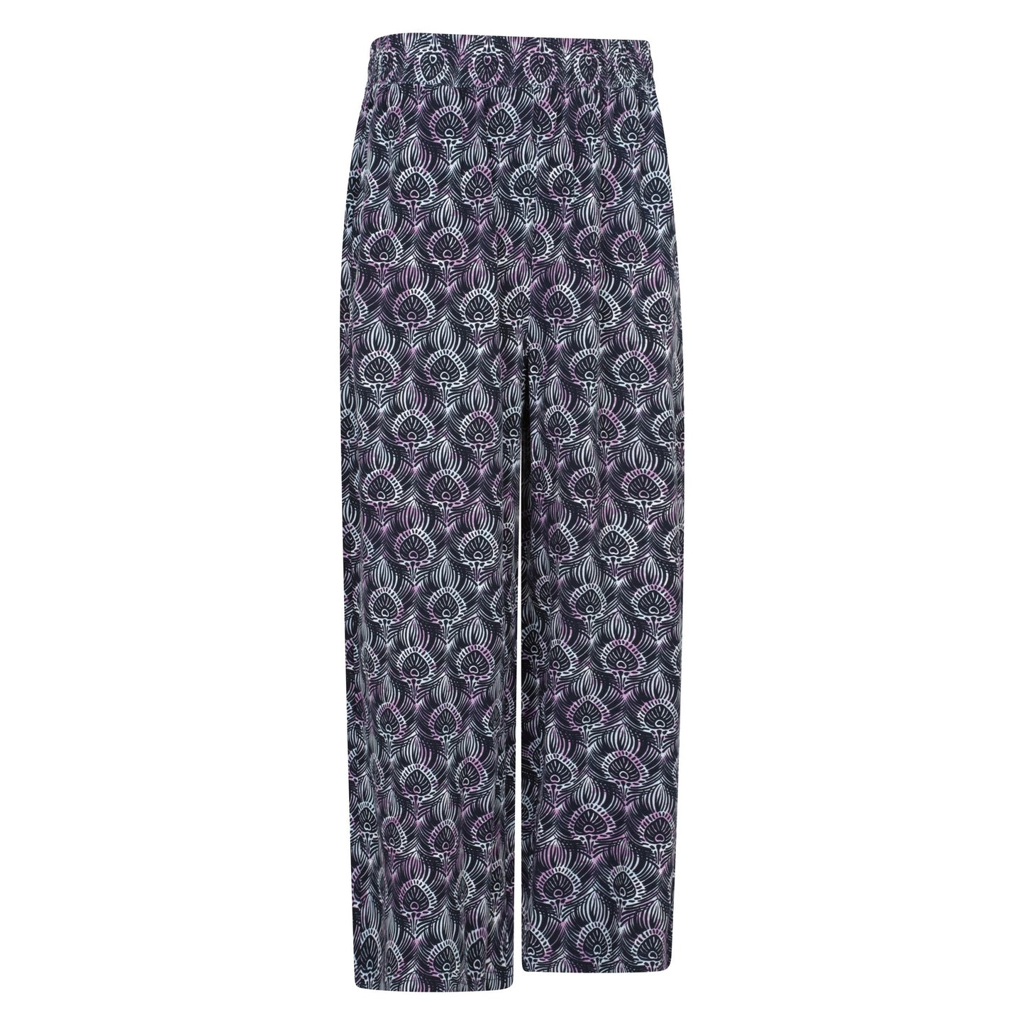 Navy - Side - Mountain Warehouse Womens-Ladies Fowey Lightweight Peacock Feather Trousers