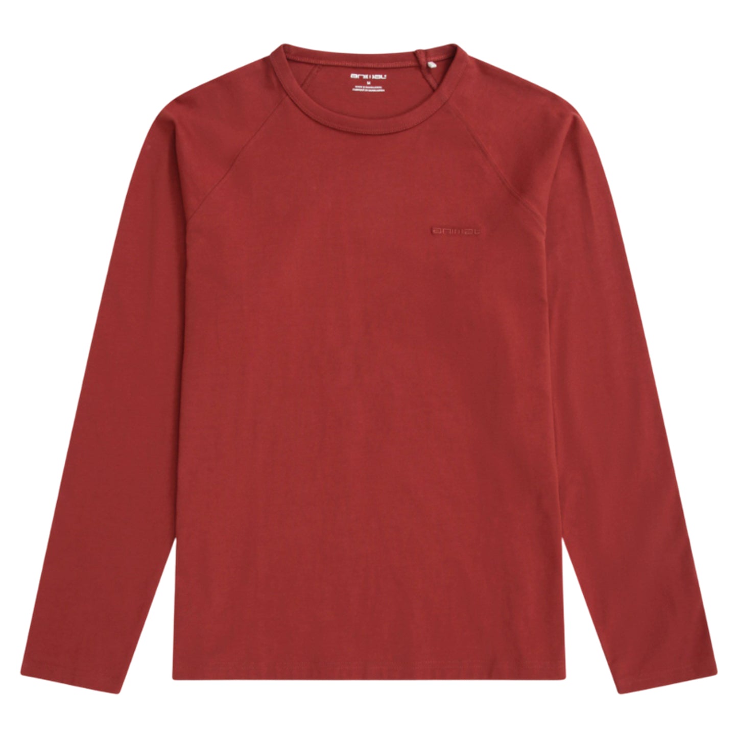 Rust - Front - Animal Mens Otis Long-Sleeved T-Shirt