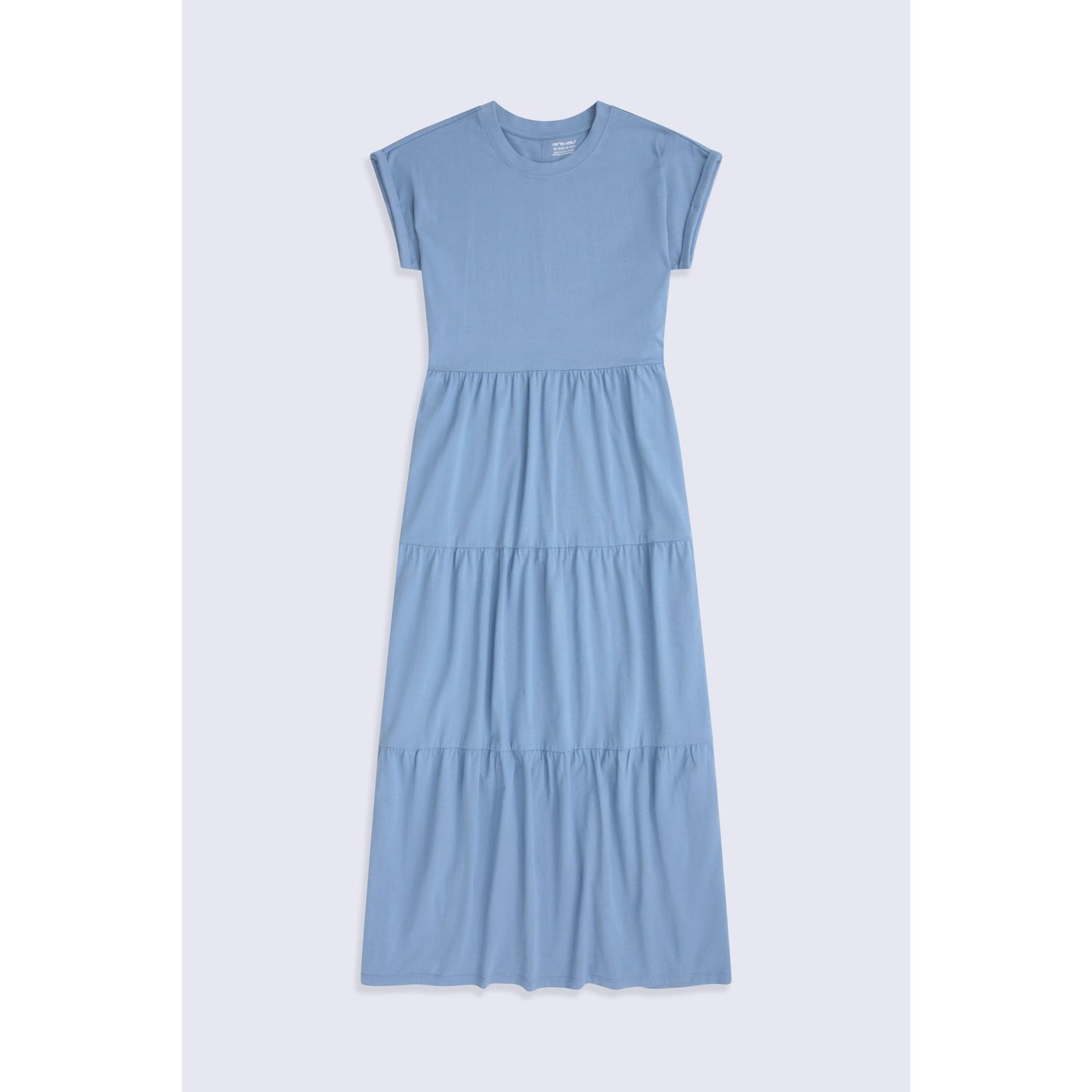Corn Blue - Front - Animal Womens-Ladies Tiered Jersey Maxi Dress